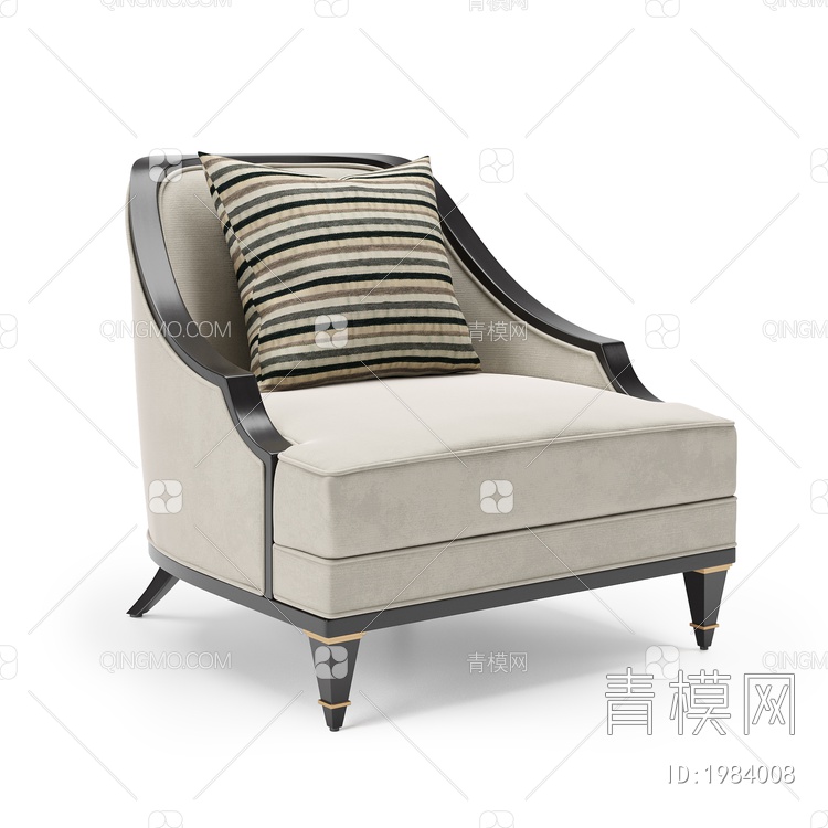 单人沙发3D模型下载【ID:1984008】