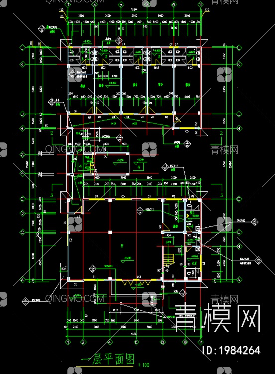 综合楼建筑施工图全套【ID:1984264】