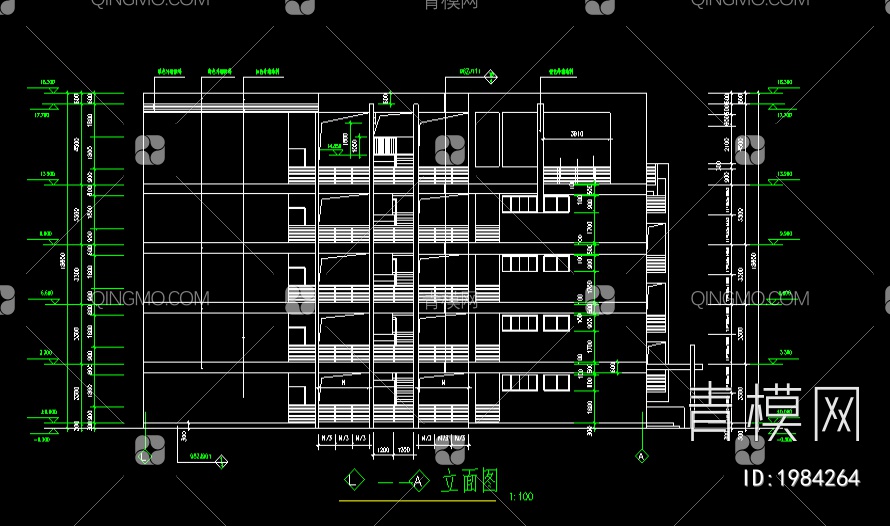 综合楼建筑施工图全套【ID:1984264】