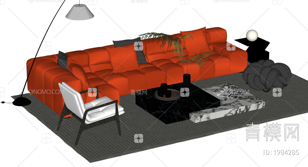 沙发自己组合SU模型下载【ID:1984285】