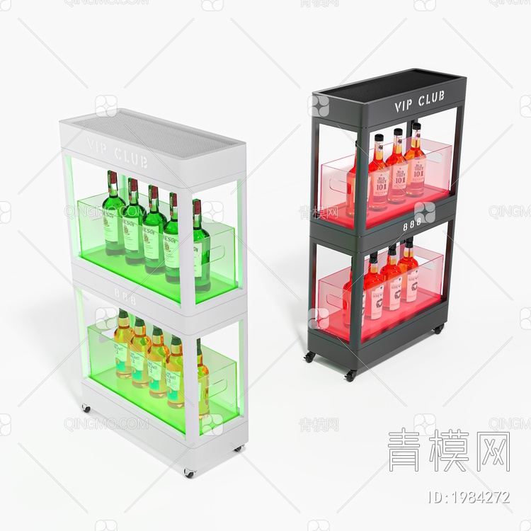 酒吧移动酒柜3D模型下载【ID:1984272】
