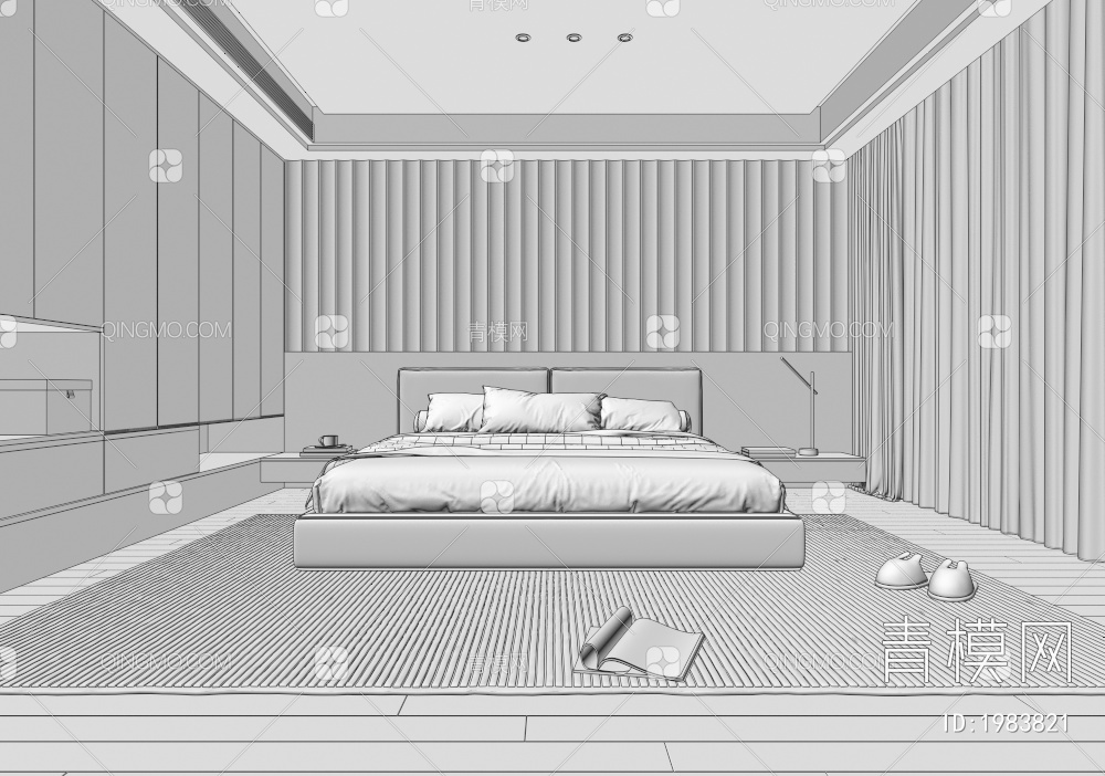 卧室3D模型下载【ID:1983821】
