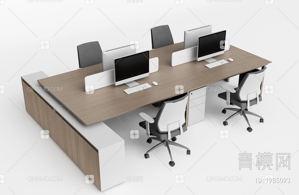 办公桌椅组合3D模型下载【ID:1985093】