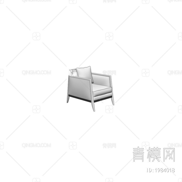 单人沙发3D模型下载【ID:1984018】
