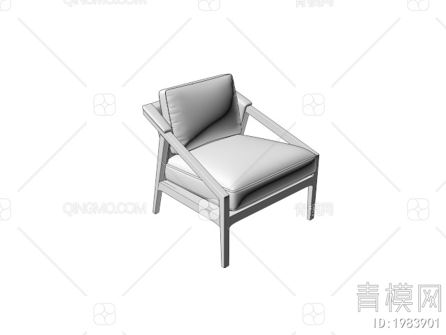 单人沙发3D模型下载【ID:1983901】