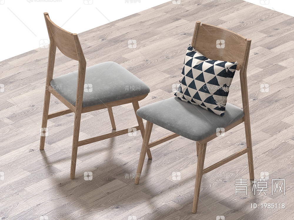 餐椅 休闲椅 单椅3D模型下载【ID:1985118】