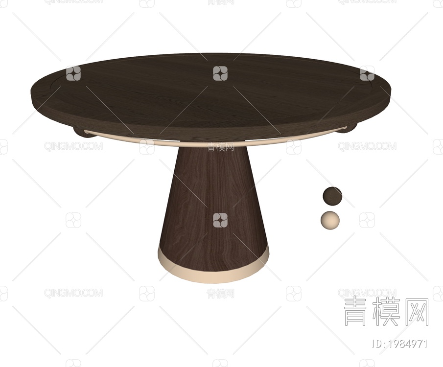 NAVASOTA 圆形餐桌SU模型下载【ID:1984971】