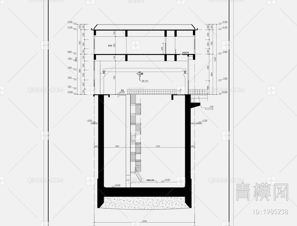 直径23M圆形泵站施工图【ID:1985238】