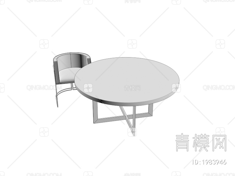 餐桌椅组合3D模型下载【ID:1983946】
