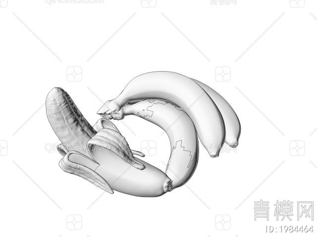 水果 香蕉3D模型下载【ID:1984464】