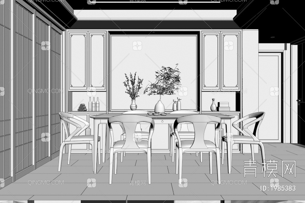 客餐厅3D模型下载【ID:1985383】