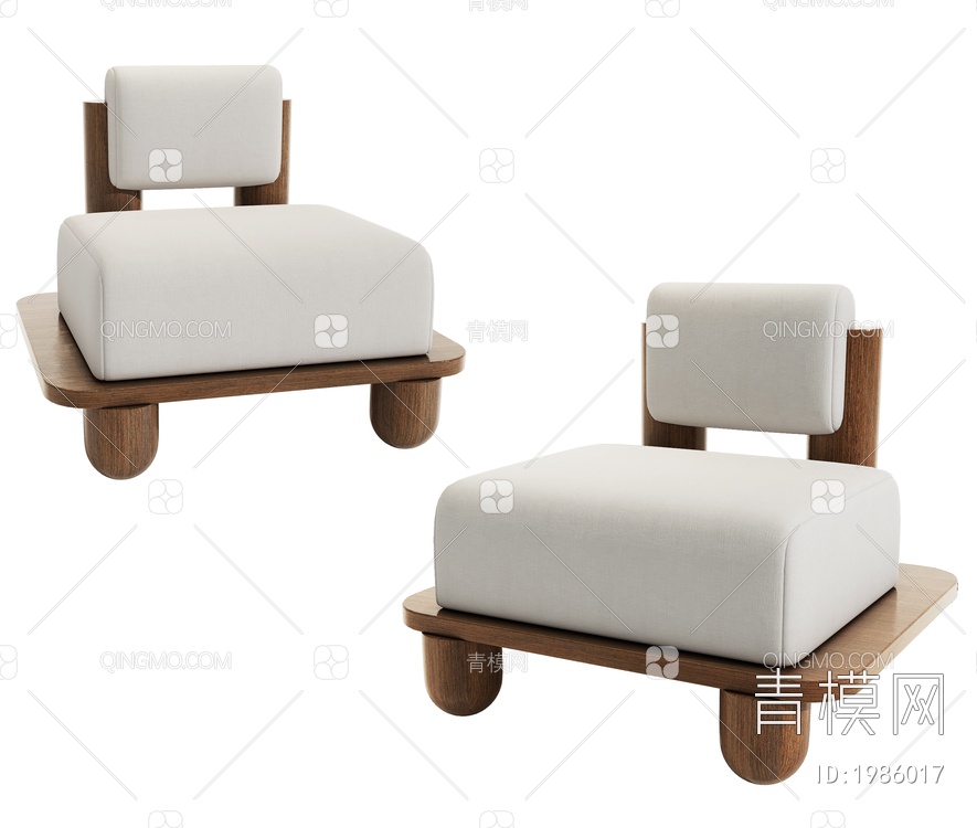单人沙发3D模型下载【ID:1986017】