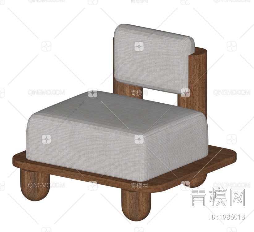 单人沙发SU模型下载【ID:1986018】