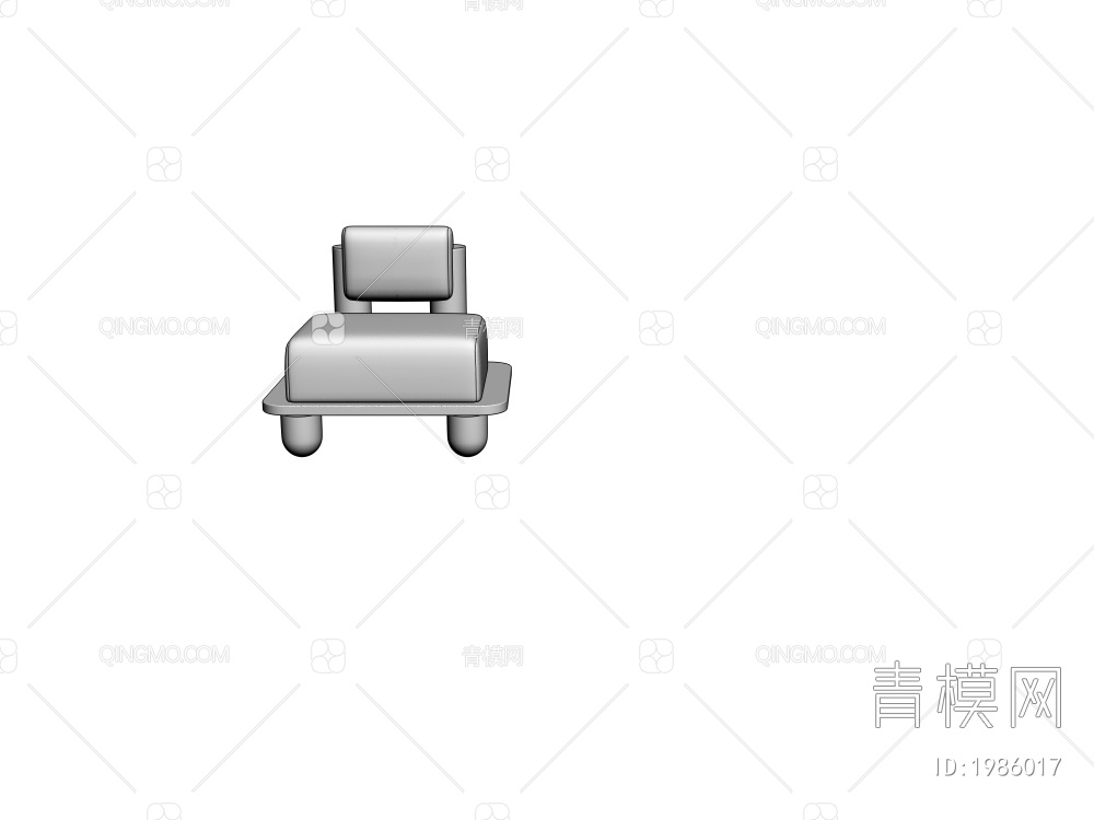 单人沙发3D模型下载【ID:1986017】