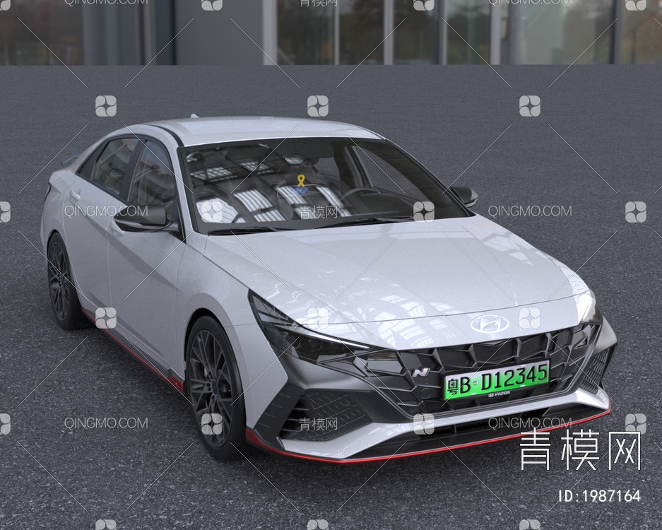 2023款伊兰特N新能源汽车轿车3D模型下载【ID:1987164】