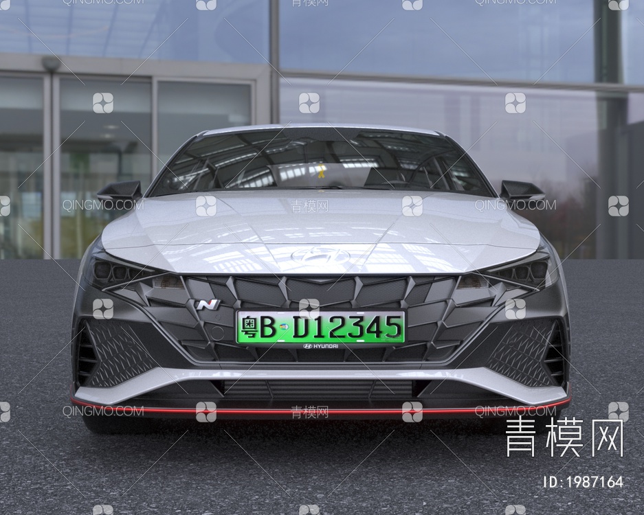2023款伊兰特N新能源汽车轿车3D模型下载【ID:1987164】