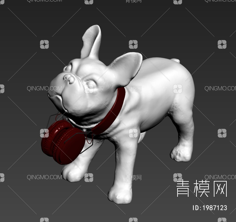 哈巴狗 雕塑3D模型下载【ID:1987123】