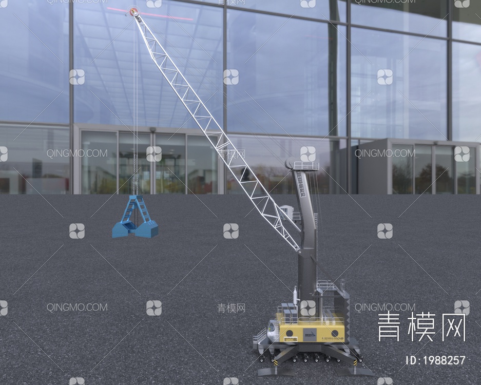 重型吊机起重机工程作业机械器械3D模型下载【ID:1988257】