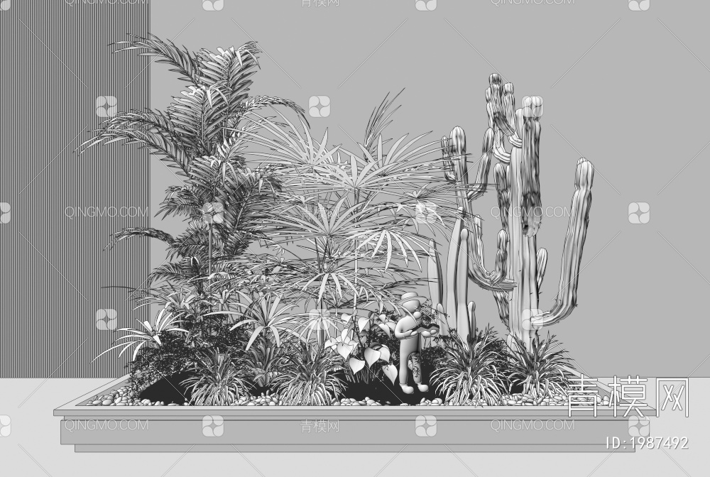 植物景观小品3D模型下载【ID:1987492】