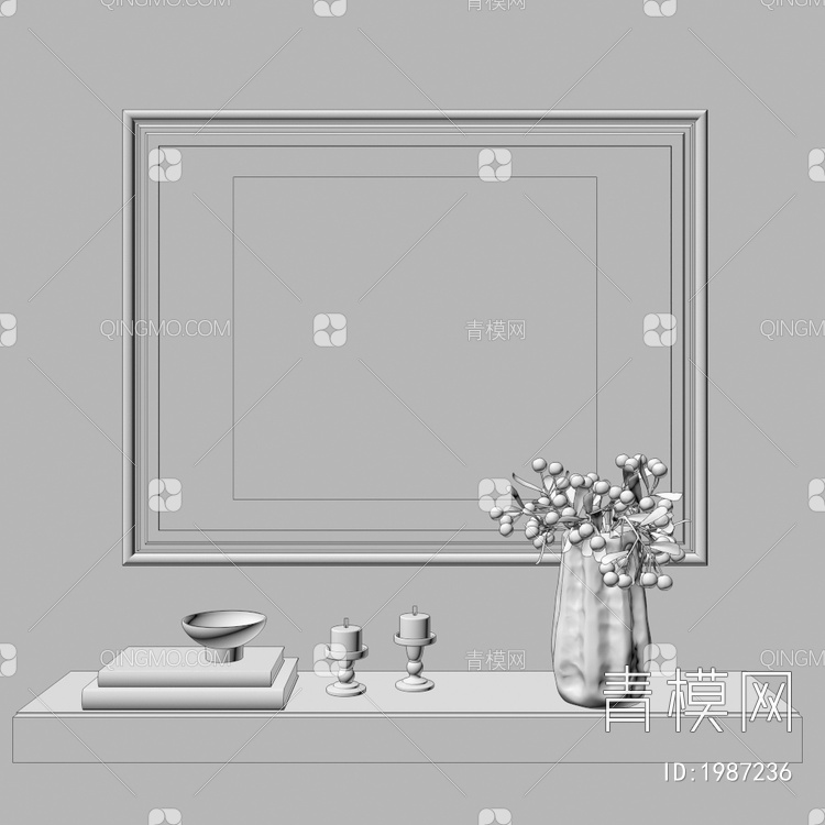 实木，立体，挂画，装饰画3D模型下载【ID:1987236】