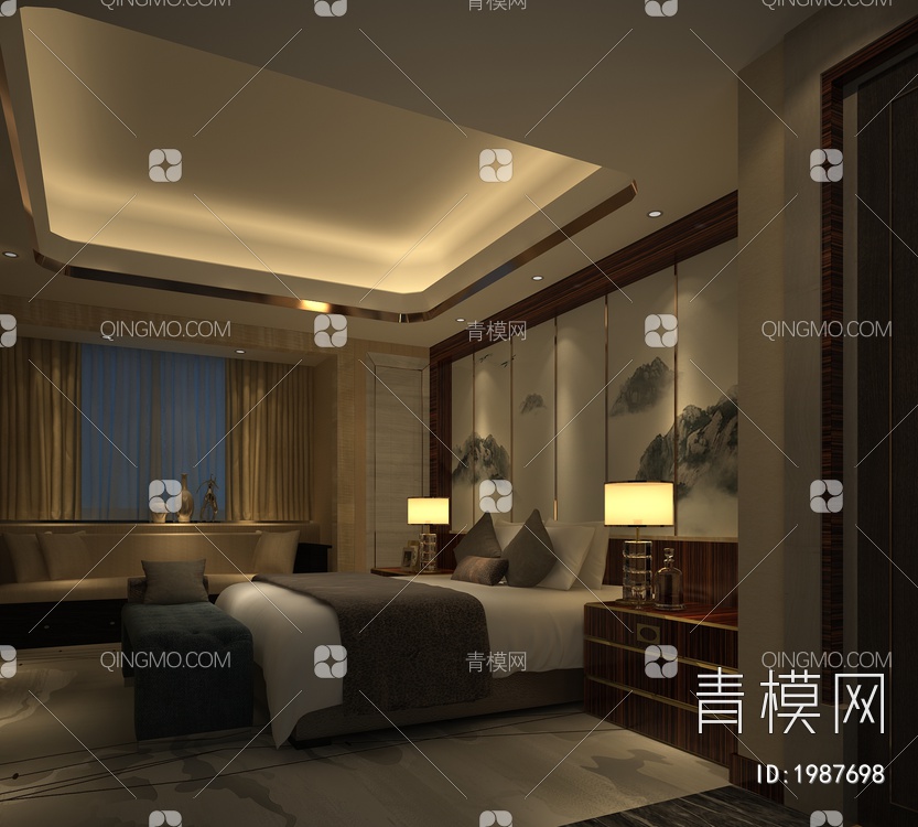 单人间3D模型下载【ID:1987698】