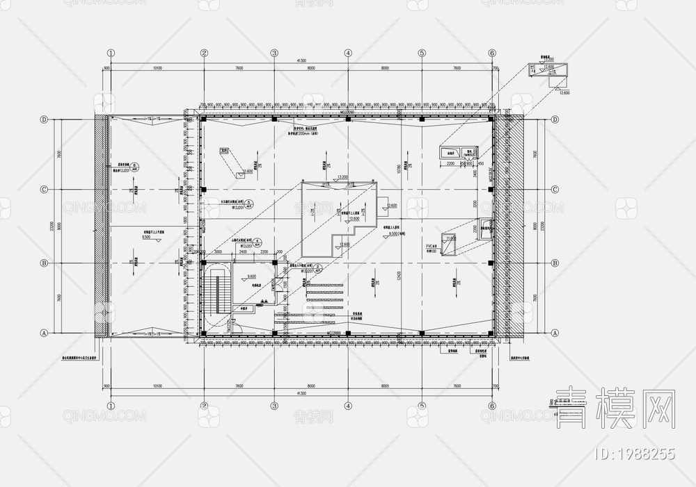 1600平2层医院食堂施工图【ID:1988255】