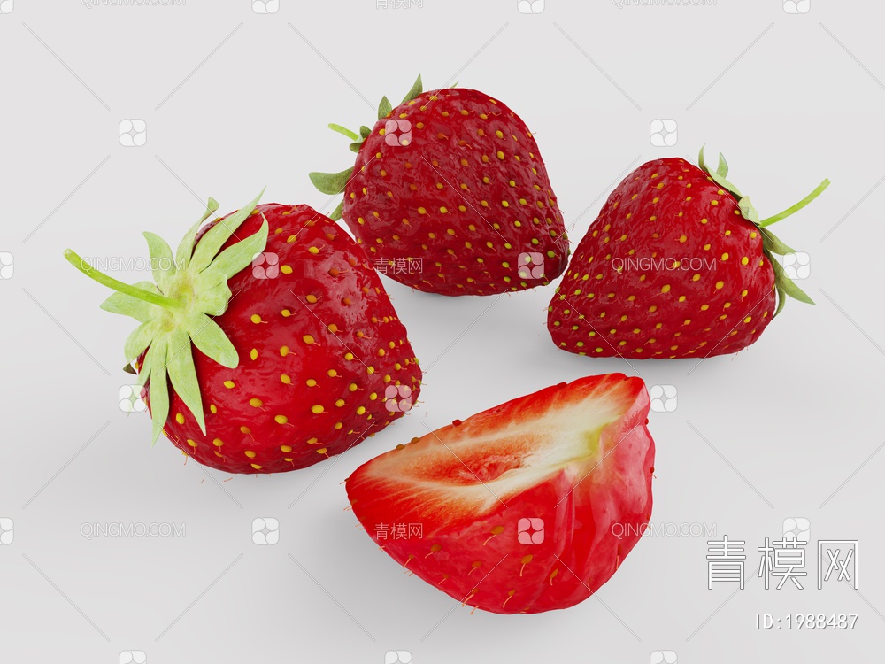 水果 草莓SU模型下载【ID:1988487】