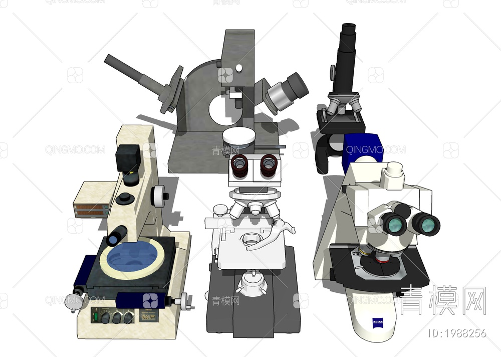 显微镜 实验器材SU模型下载【ID:1988256】