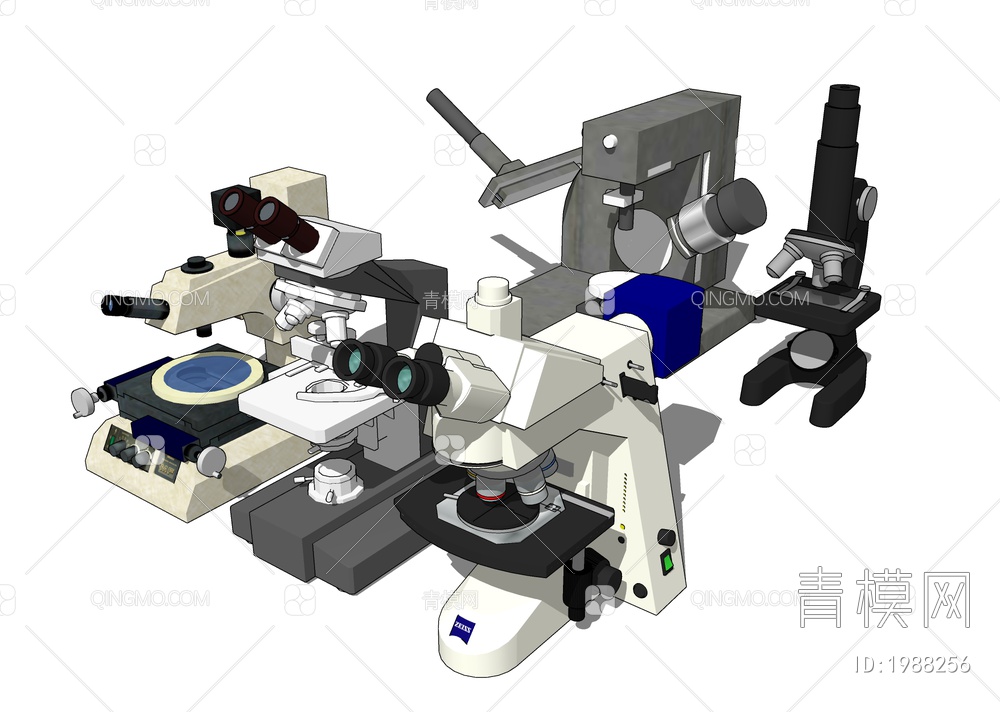 显微镜 实验器材SU模型下载【ID:1988256】