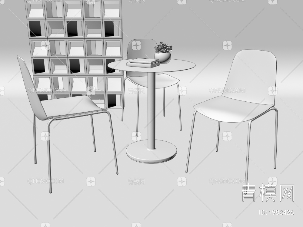 休闲桌椅组合3D模型下载【ID:1988426】