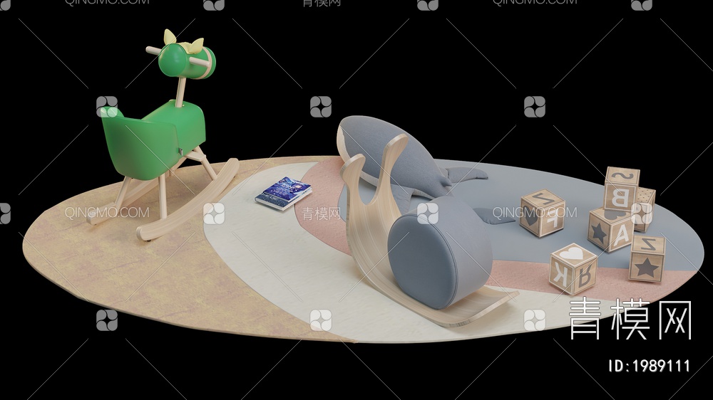 美陈儿童游乐休闲活动区3D模型下载【ID:1989111】