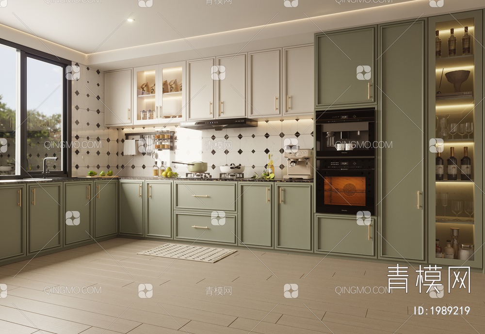 厨房 复古厨房 厨房用品3D模型下载【ID:1989219】