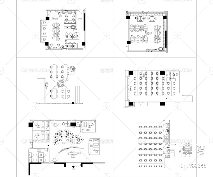最新餐饮办公酒店空间设计模块参考【ID:1988846】