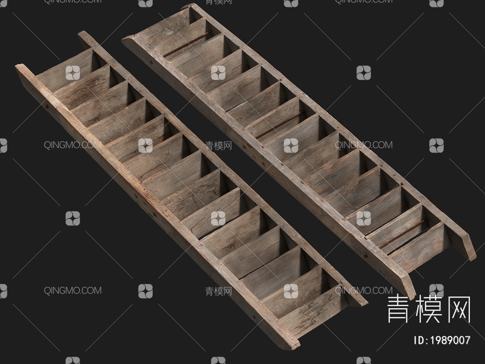 木梯 楼梯3D模型下载【ID:1989007】