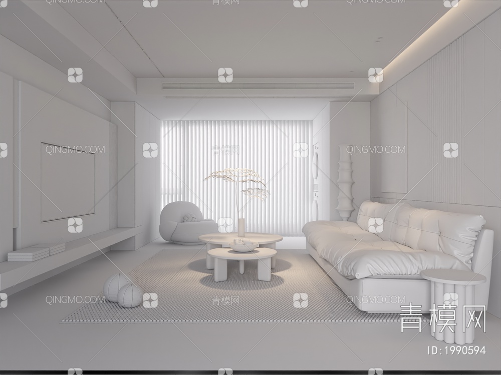 家居客厅3D模型下载【ID:1990594】