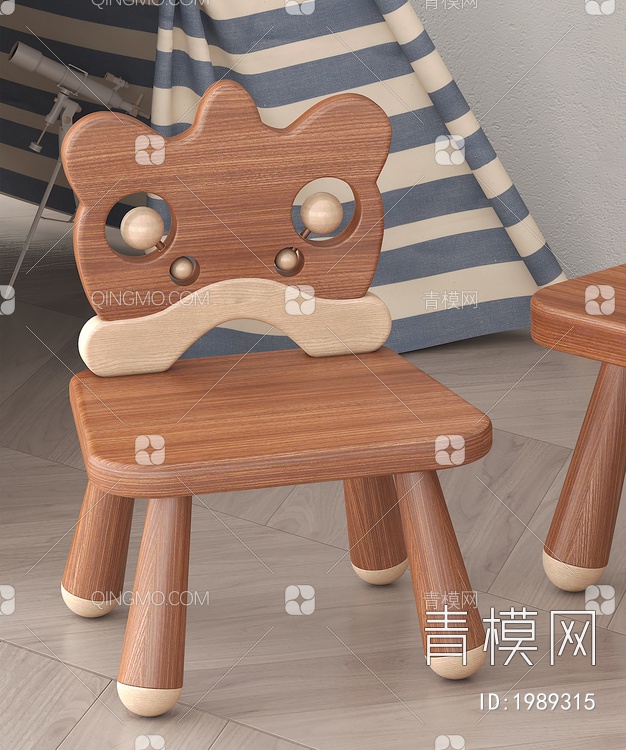 儿童凳子桌子3D模型下载【ID:1989315】
