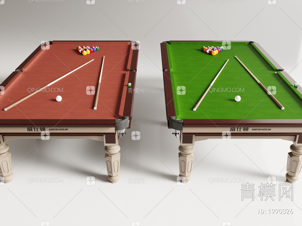 台球桌3D模型下载【ID:1990326】