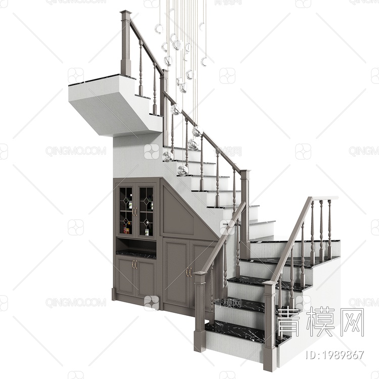楼梯 扶梯3D模型下载【ID:1989867】