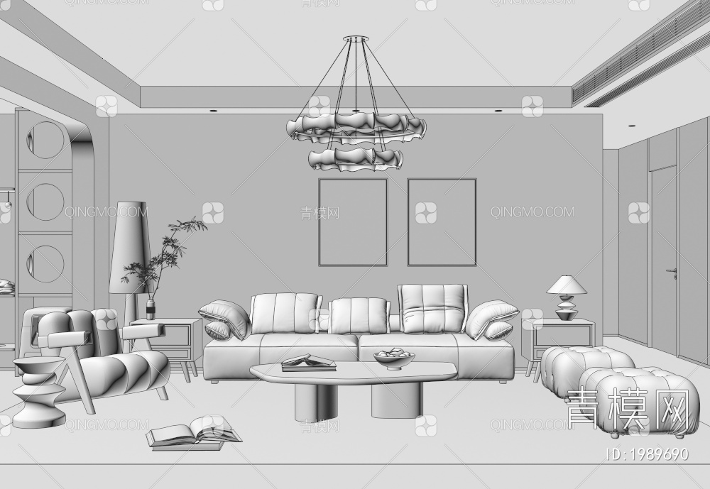 家居客厅3D模型下载【ID:1989690】