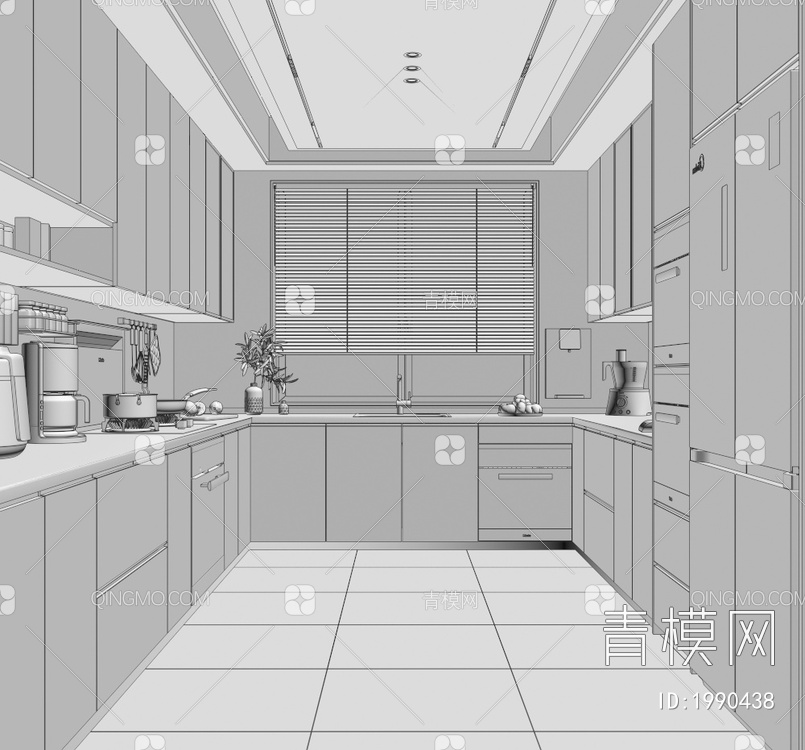 厨房3D模型下载【ID:1990438】