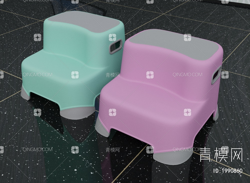儿童卫生间凳子3D模型下载【ID:1990860】