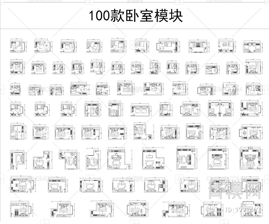 500套家装空间布局方案模块【ID:1991463】