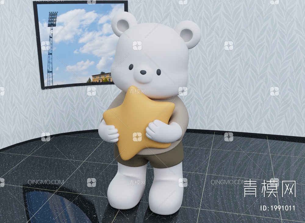 儿童房，摆件，手办，卡通，小熊3D模型下载【ID:1991011】