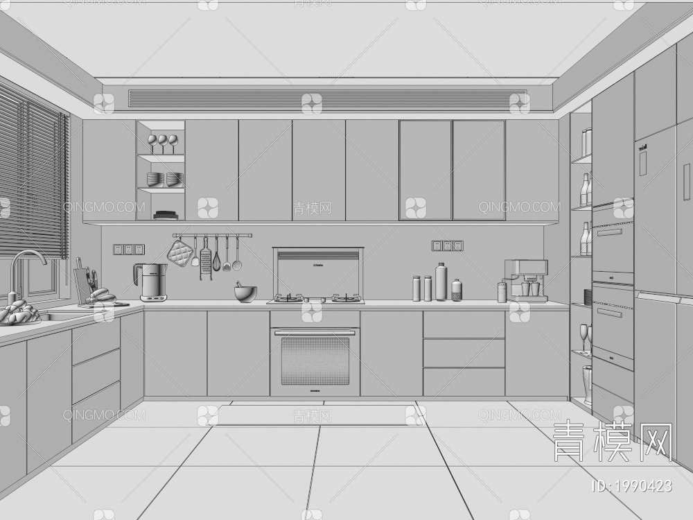 厨房3D模型下载【ID:1990423】
