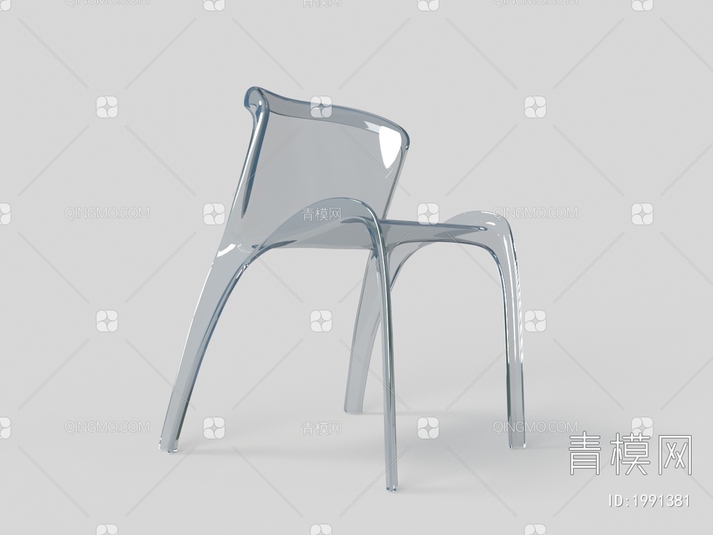 亚克力餐椅3D模型下载【ID:1991381】