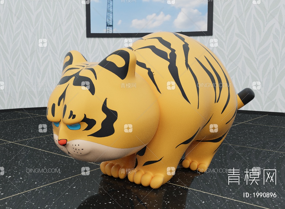 老虎摆件，手办3D模型下载【ID:1990896】
