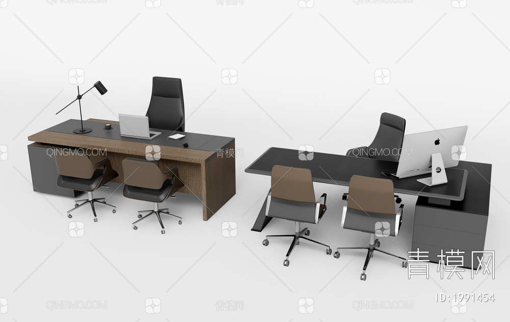 经理办公桌椅3D模型下载【ID:1991454】