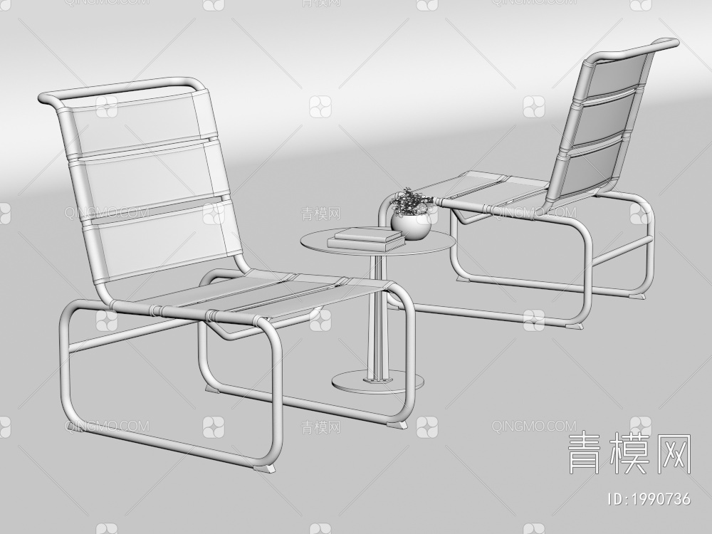 户外休闲椅3D模型下载【ID:1990736】