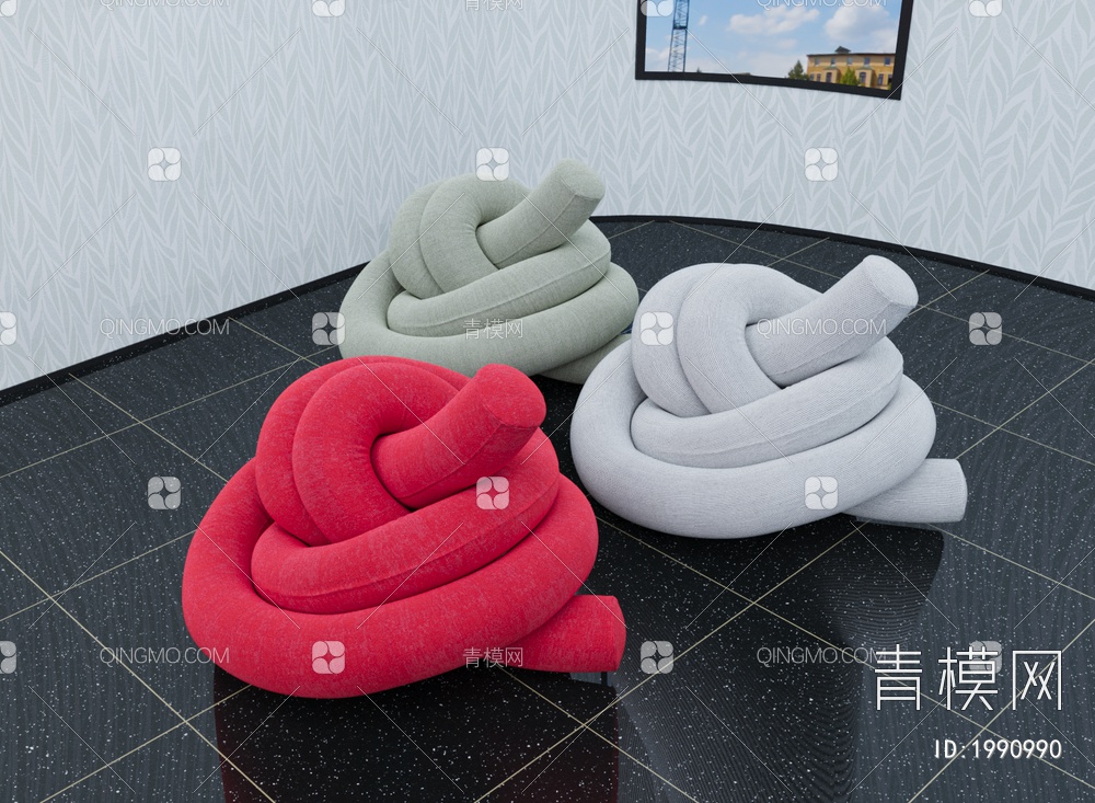 懒人不规则沙发3D模型下载【ID:1990990】