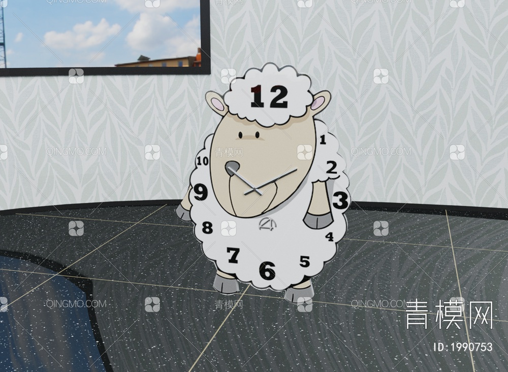 绵羊时钟3D模型下载【ID:1990753】